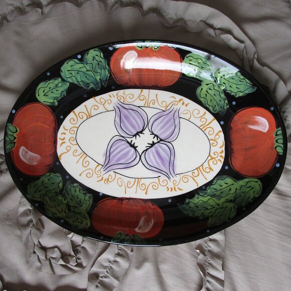 glazed porcelain platter - Picture 2 of 6